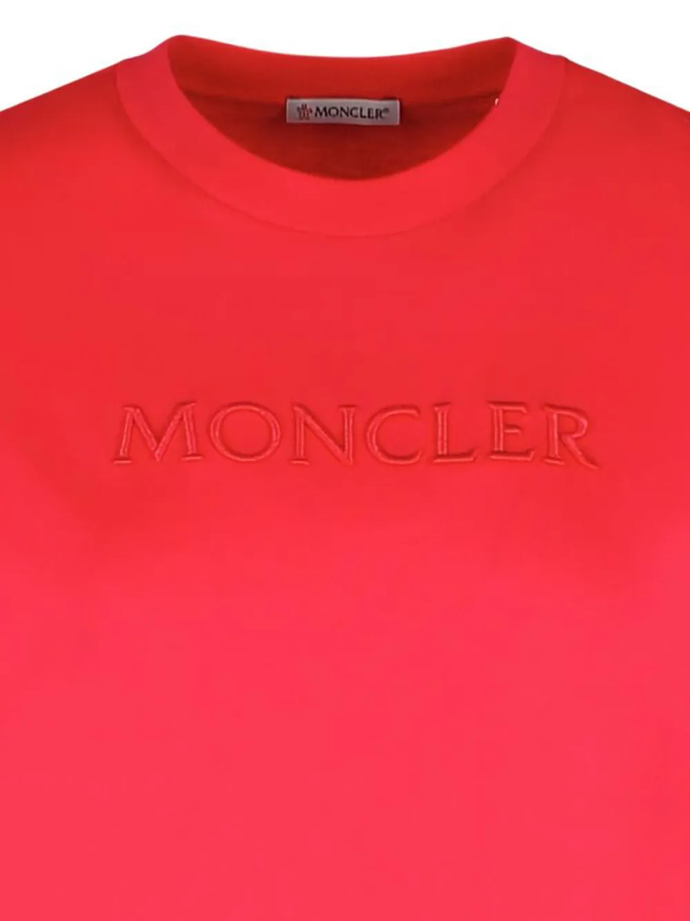 Moncler T-shirt met ronde hals Roze