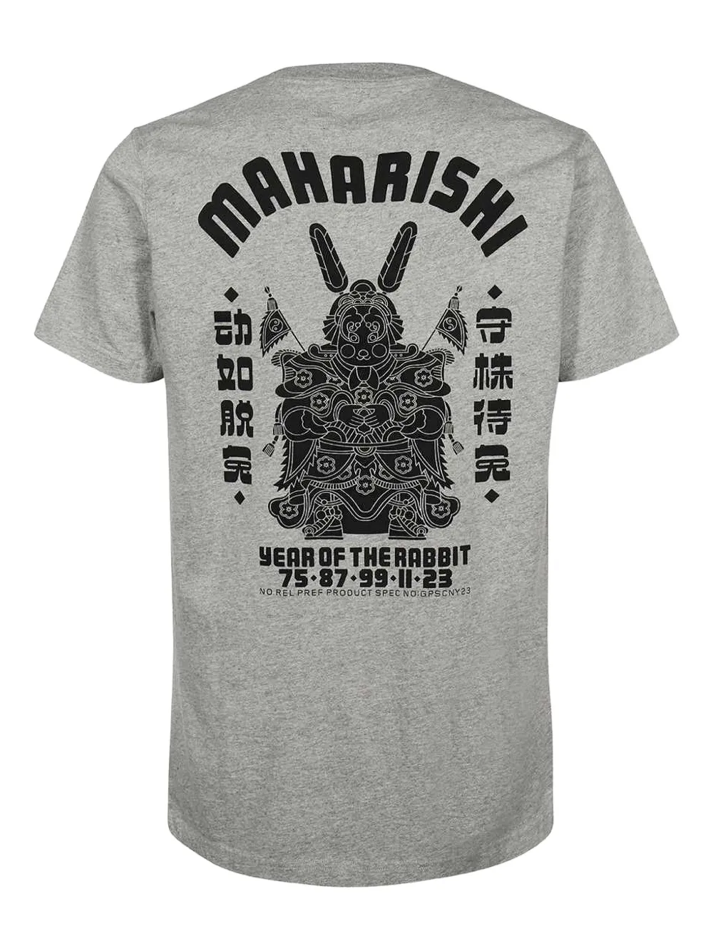 Maharishi rabbit-print cotton T-shirt - Grijs