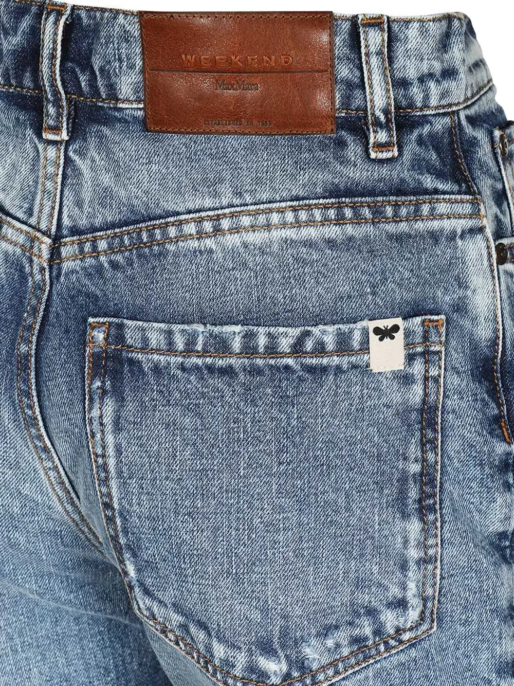 Weekend Max Mara contrast-stitching jeans Blauw