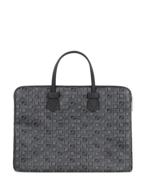 Moreau Granier printed-canvas top-zip briefcase