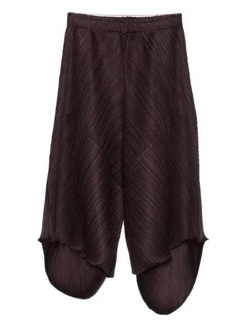Pleats Please Issey Miyake pleated panelled trousers