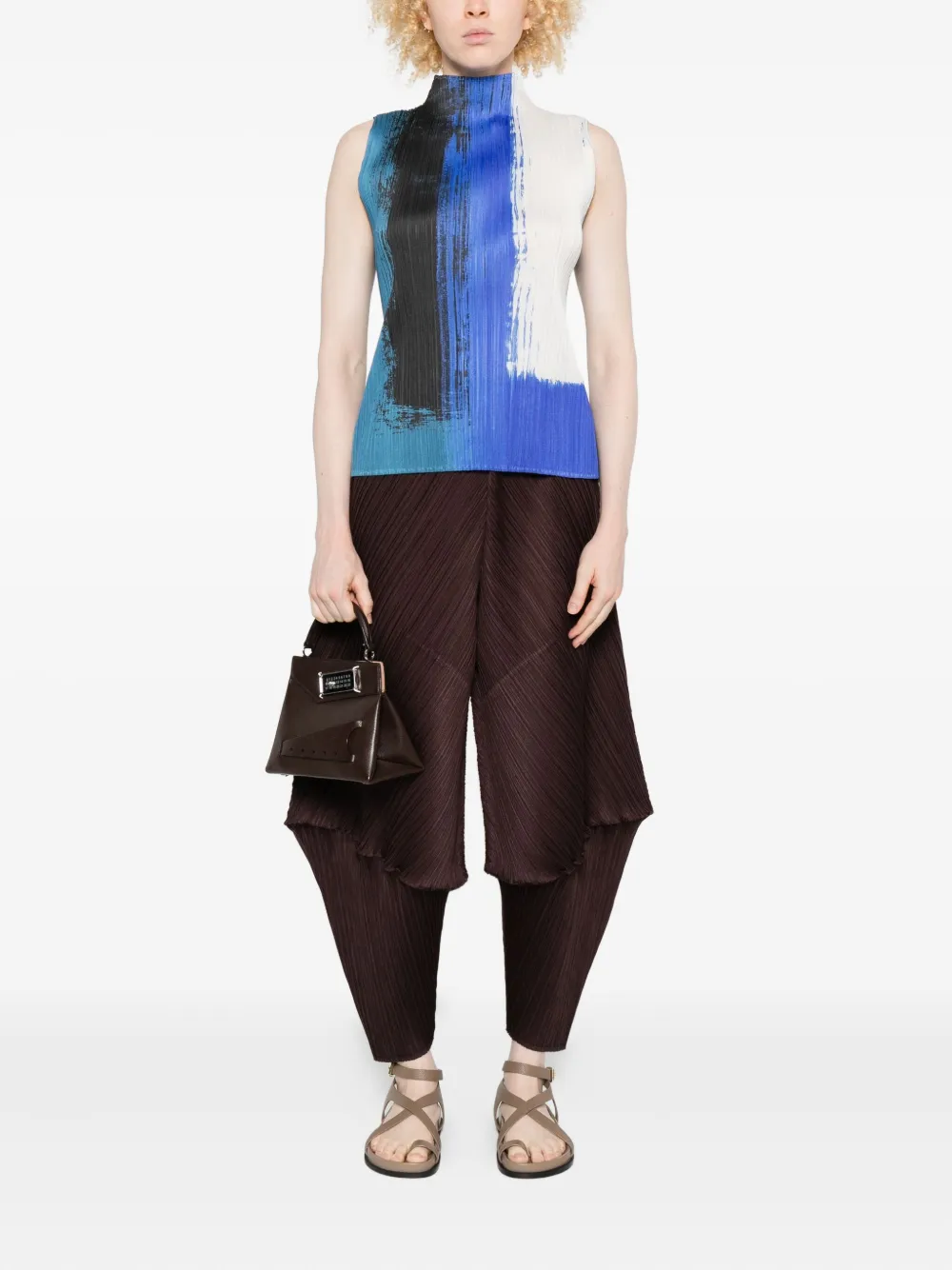 Pleats Please Issey Miyake pleated panelled trousers | Wide-Leg Pants | Image 2