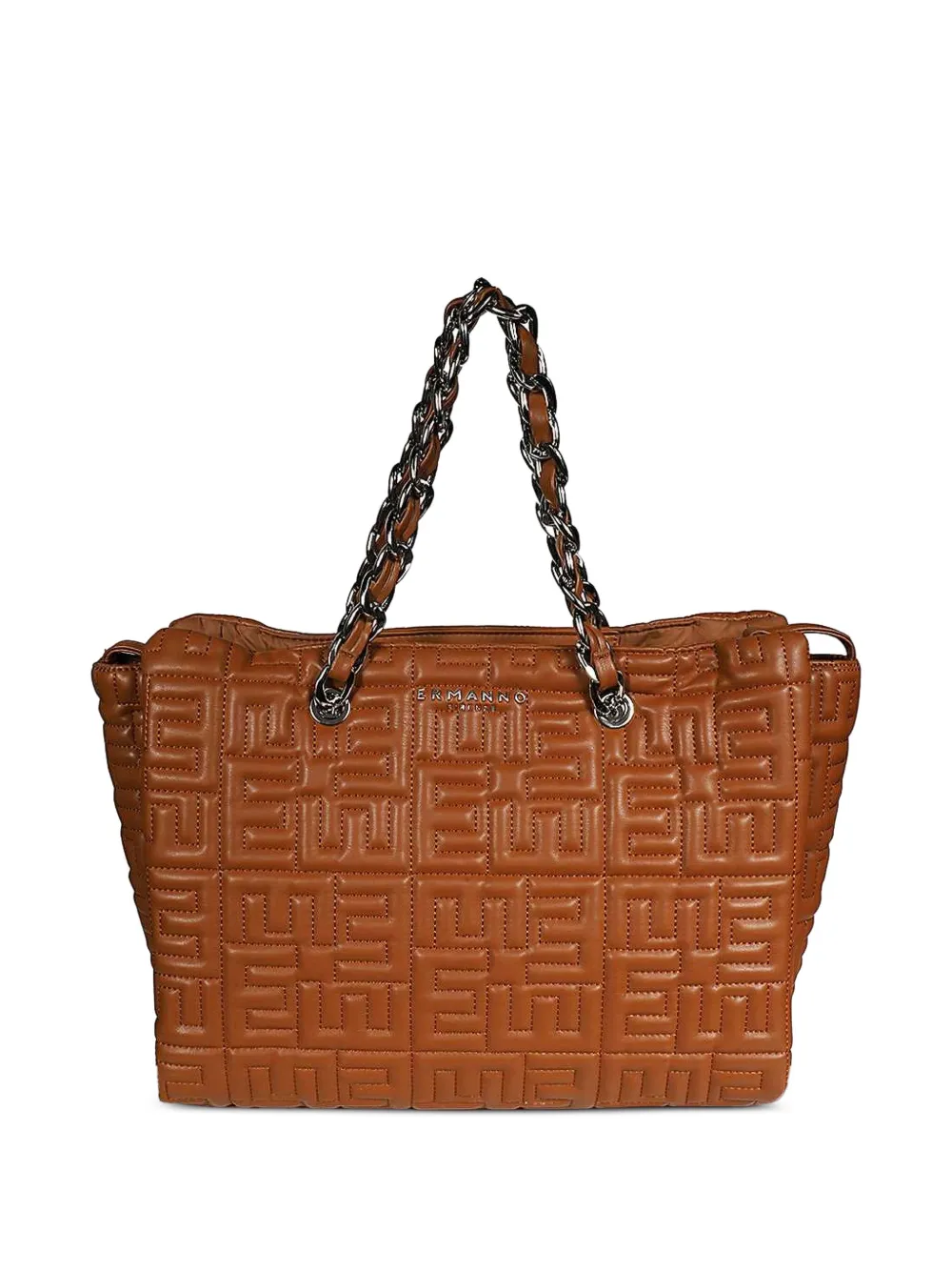 Ermanno Scervino Shopper met kettinghengsel Bruin