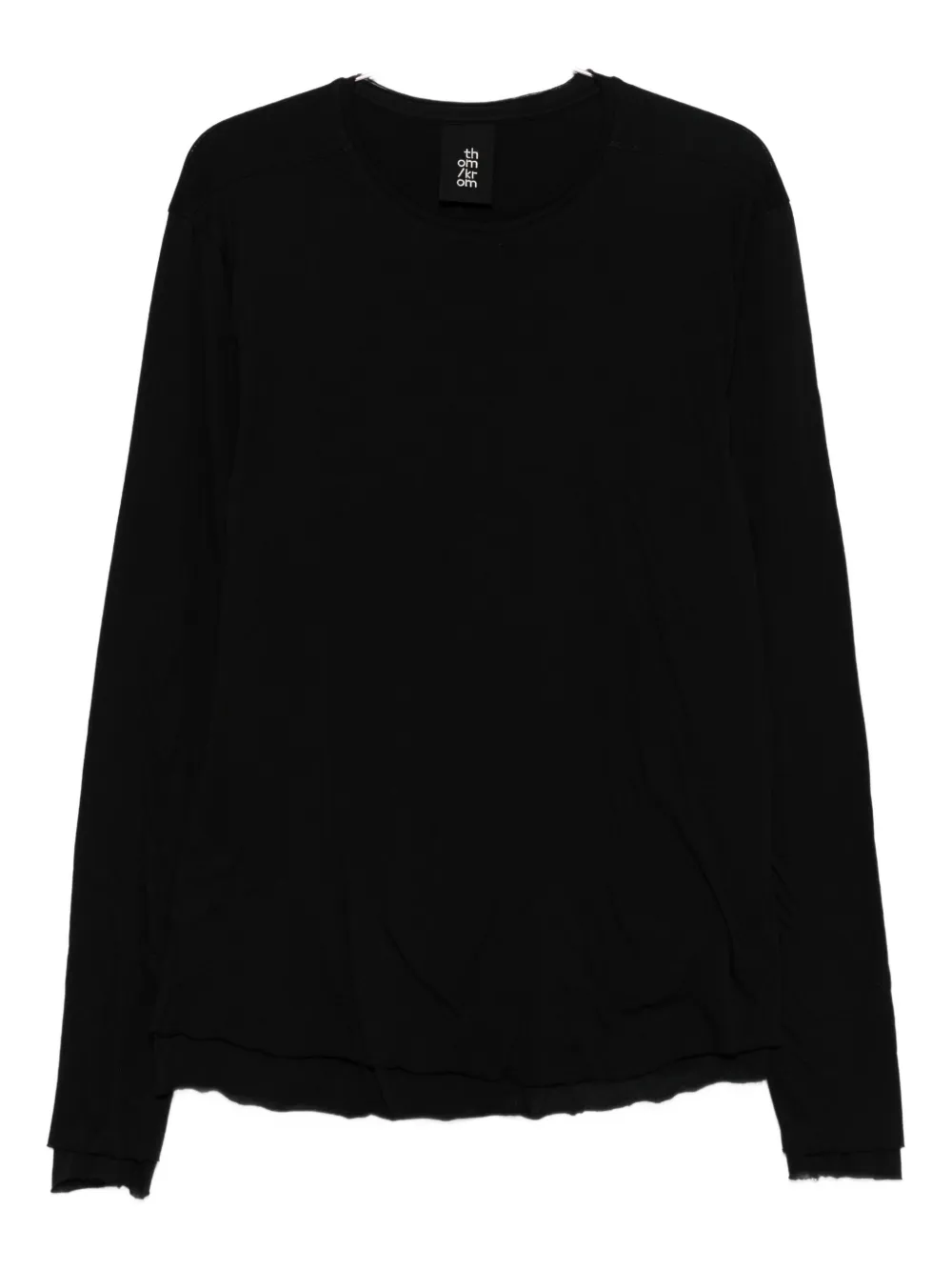 Thom Krom Layered Long-sleeve Sweater In Black