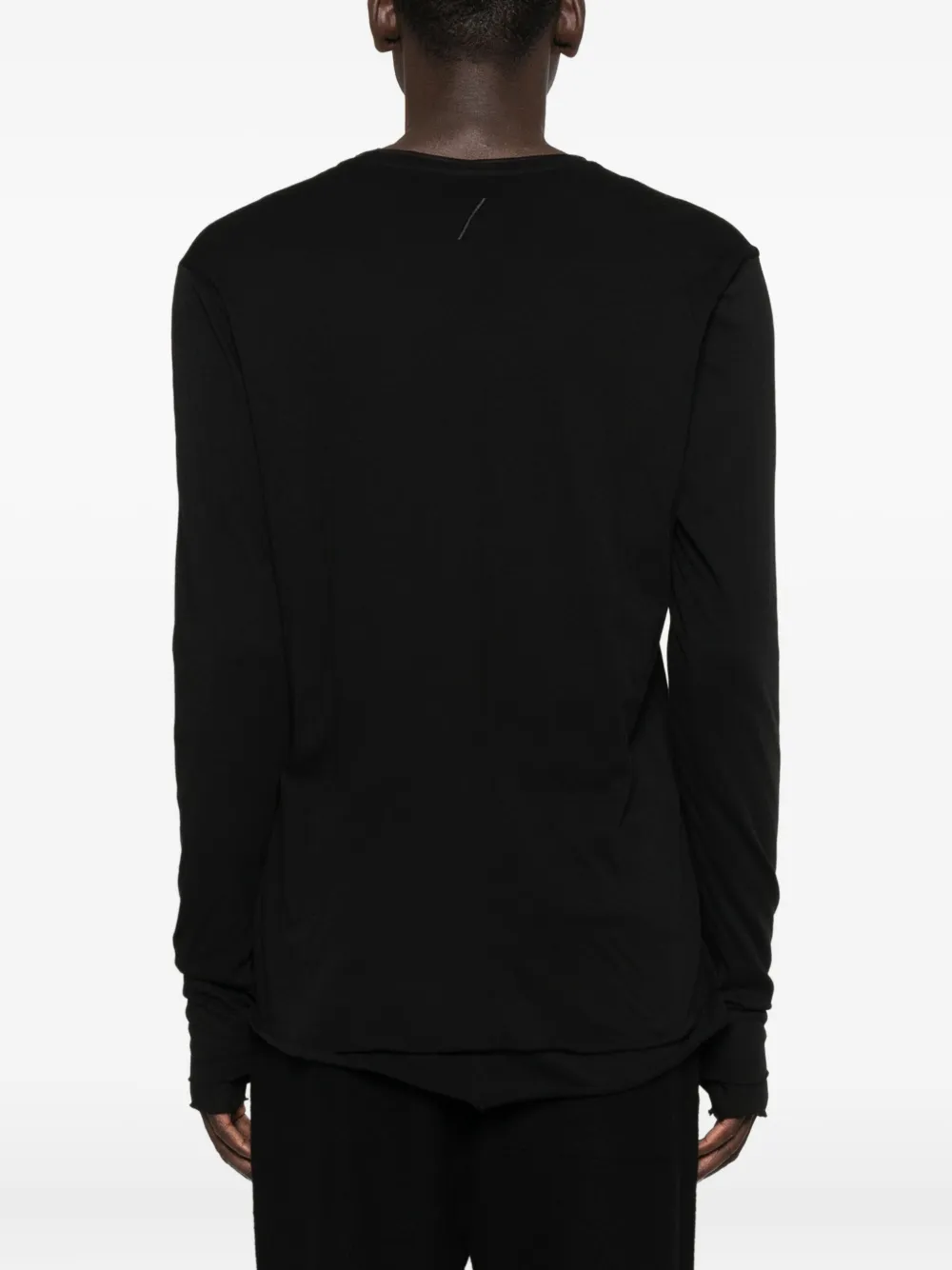 Thom Krom Layered Long-sleeve Sweater In Black