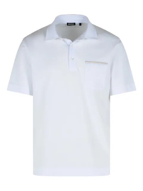 Zegna playera tipo polo con bolsillo de parche