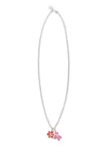 Perks And Mini flower-embellished silver necklace