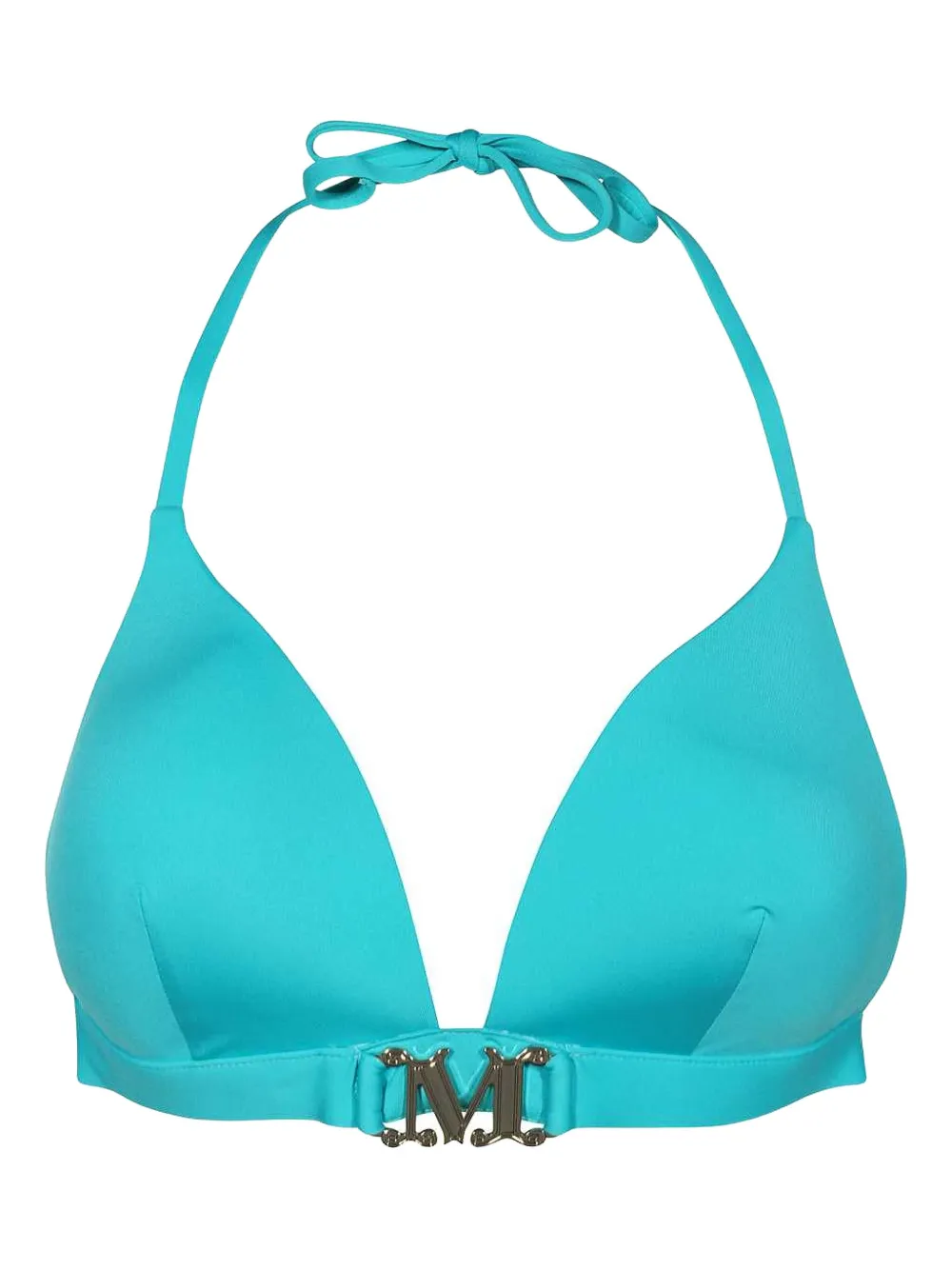 Max Mara logo-buckle triangle bikini top Blauw