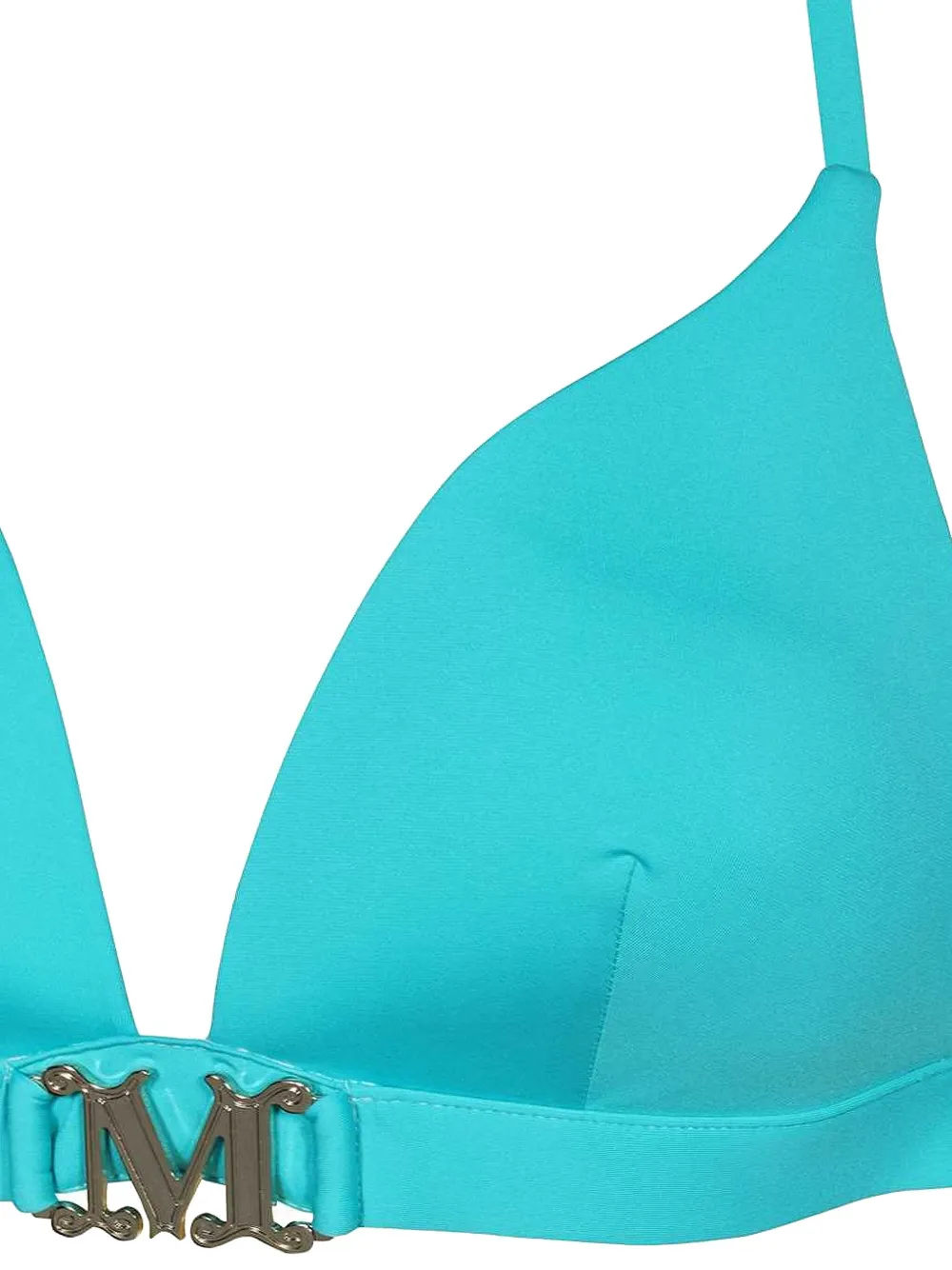 Max Mara logo-buckle triangle bikini top Blauw
