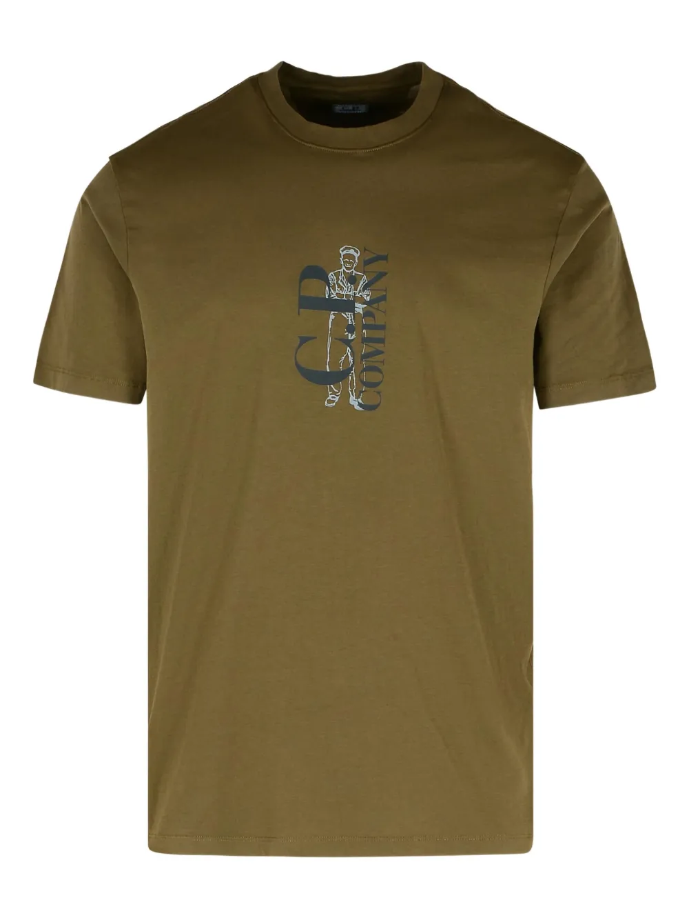 C.P. Company T-shirt met logo en ronde hals Groen