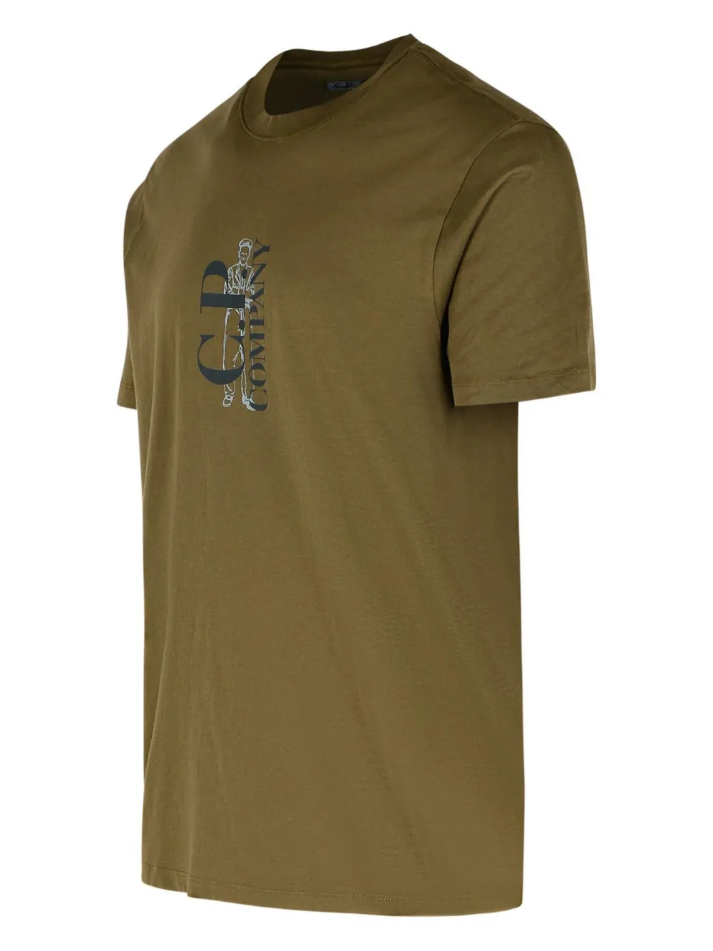 C.P. Company T-shirt met logo en ronde hals Groen