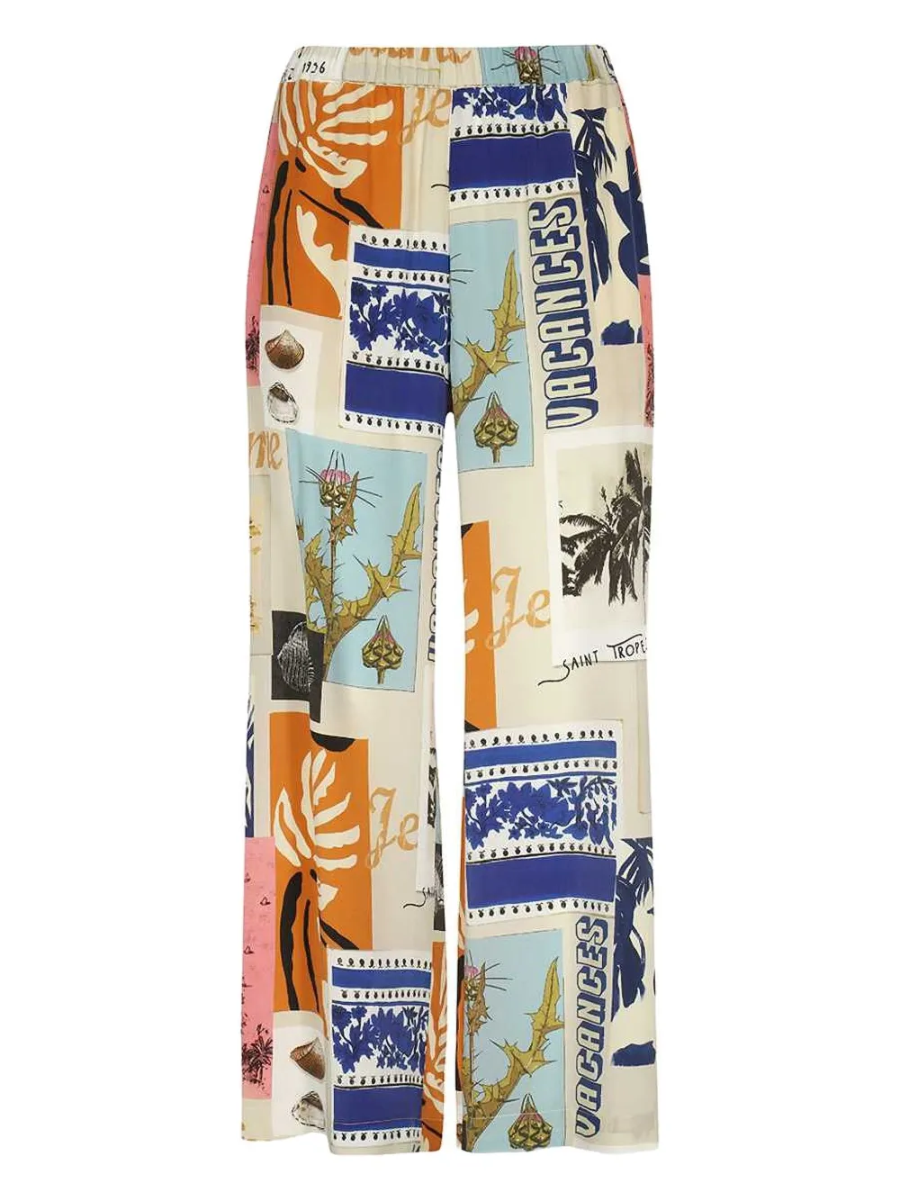Weekend Max Mara geometric-print trousers Beige