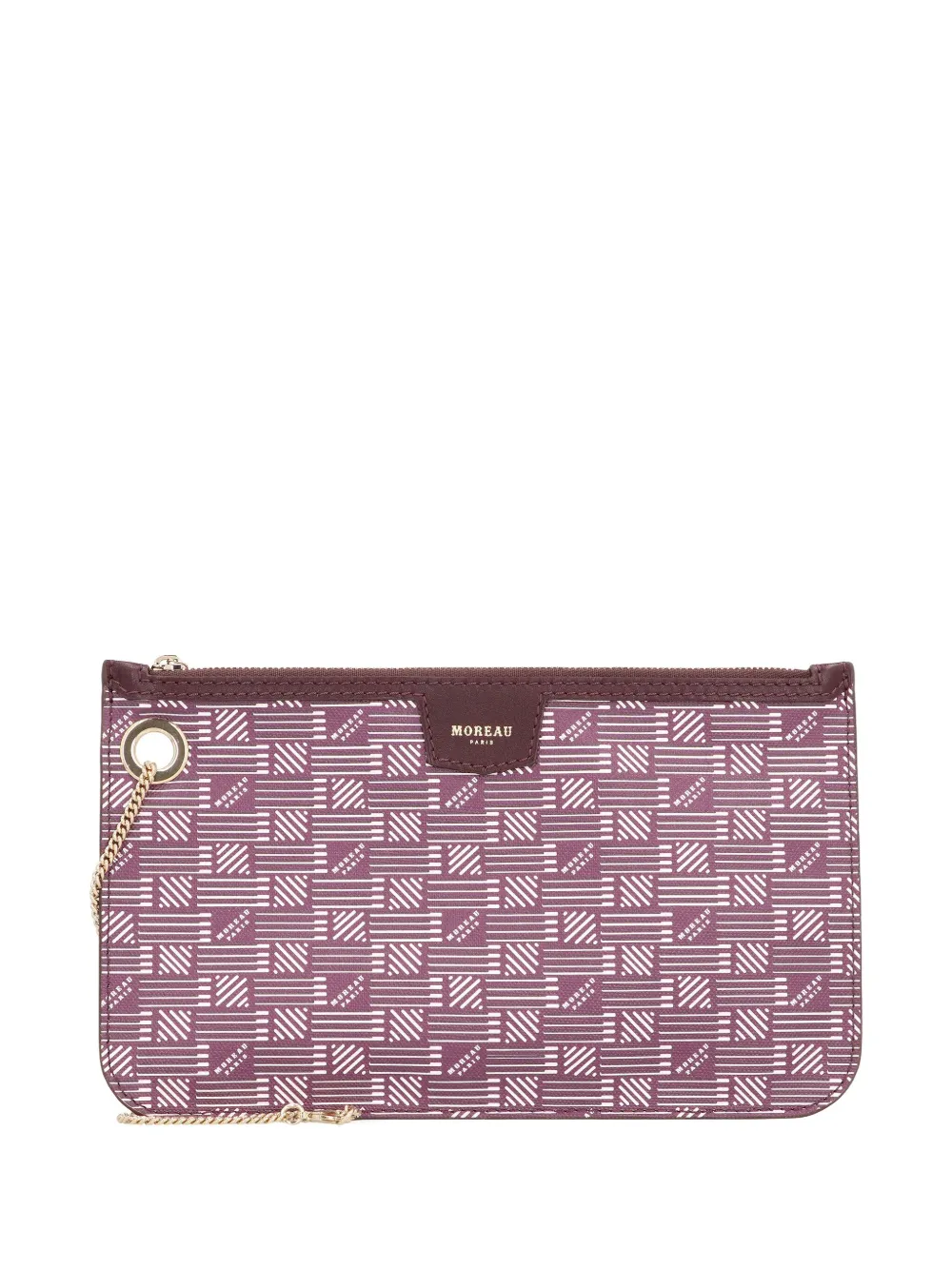 Moreau Marina Printed-canvas Clutch Bag In Red