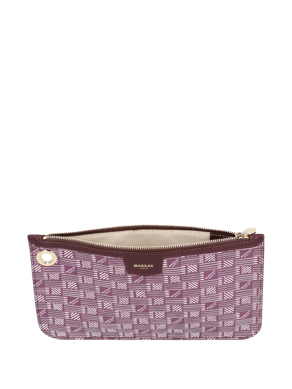 Moreau Marina printed-canvas clutch bag - Rood