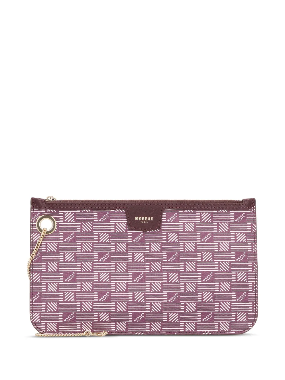 Moreau Marina canvas clutch met print Rood