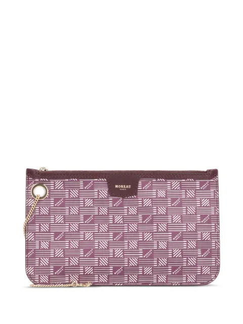 Moreau Marina printed-canvas clutch bag