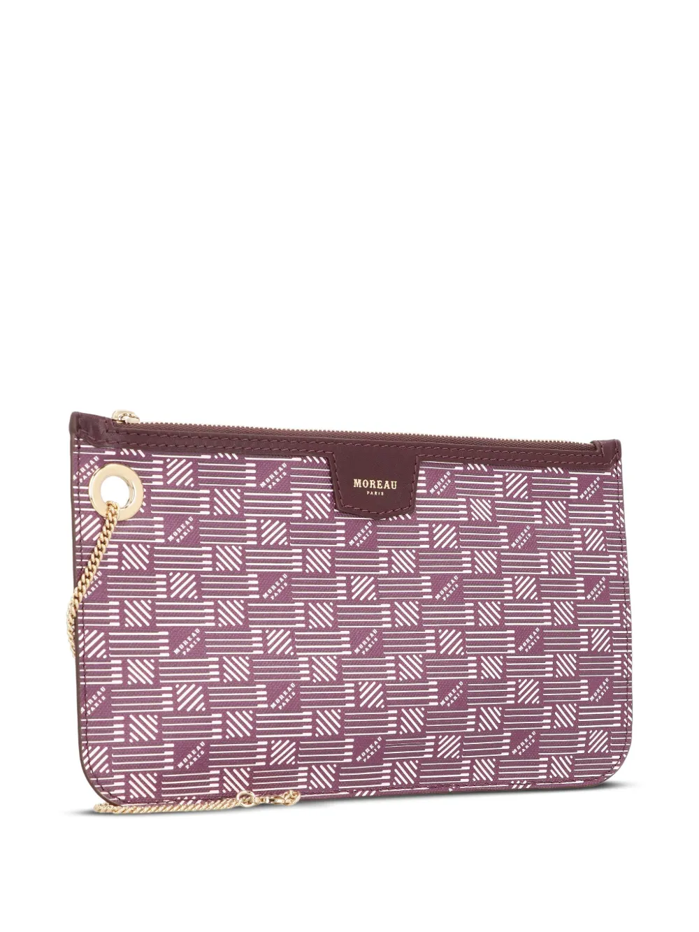 Moreau Marina canvas clutch met print Rood