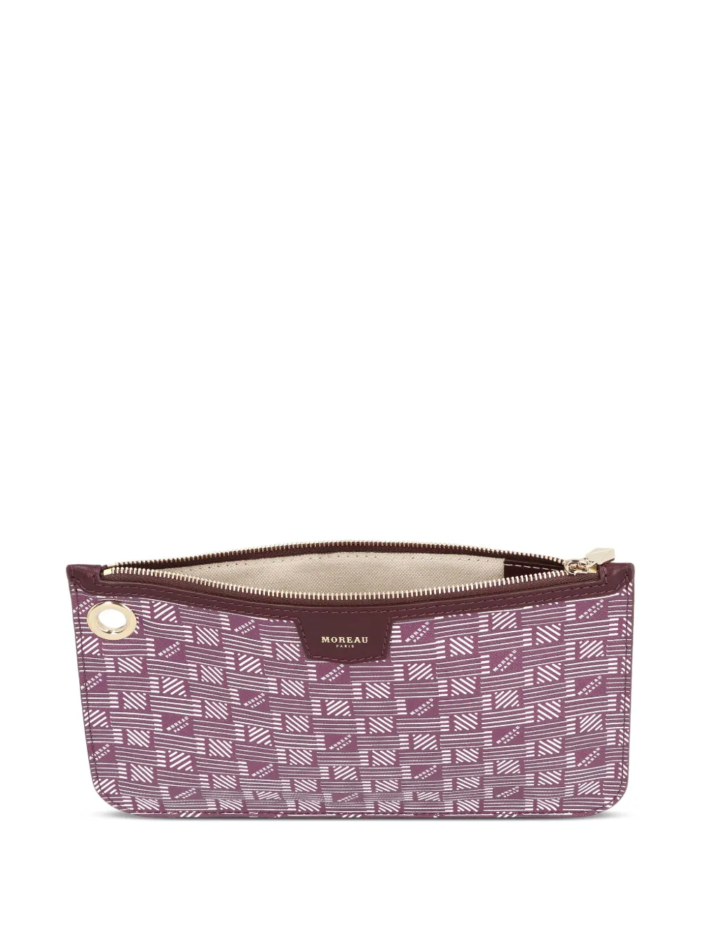 Moreau Marina canvas clutch met print Rood