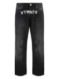 VETEMENTS logo-label 5-pocket jeans - Black