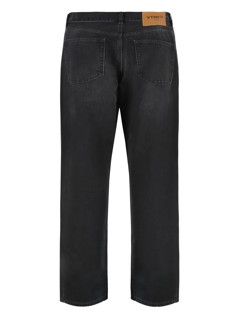VETEMENTS Jeans met 5 zakken en logo-label - Zwart