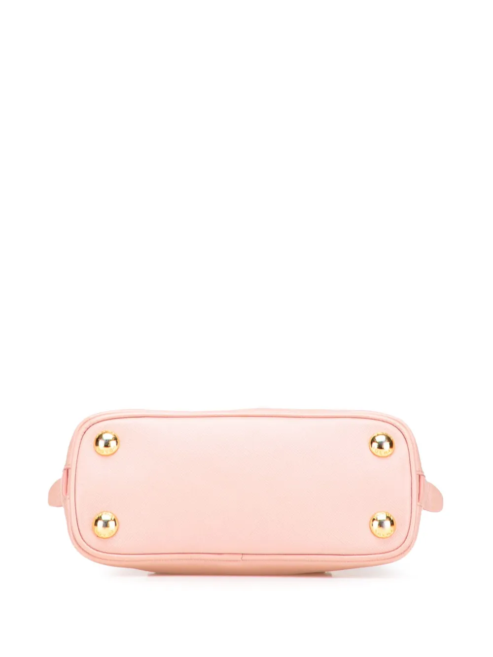 Pre-owned Prada 2000-2013 Mini Saffiano Lux Promenade Satchel In Pink