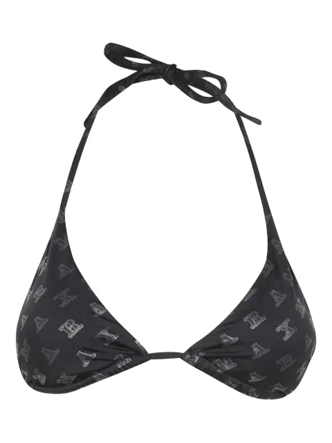 Max Mara logo-print triangle bikini top