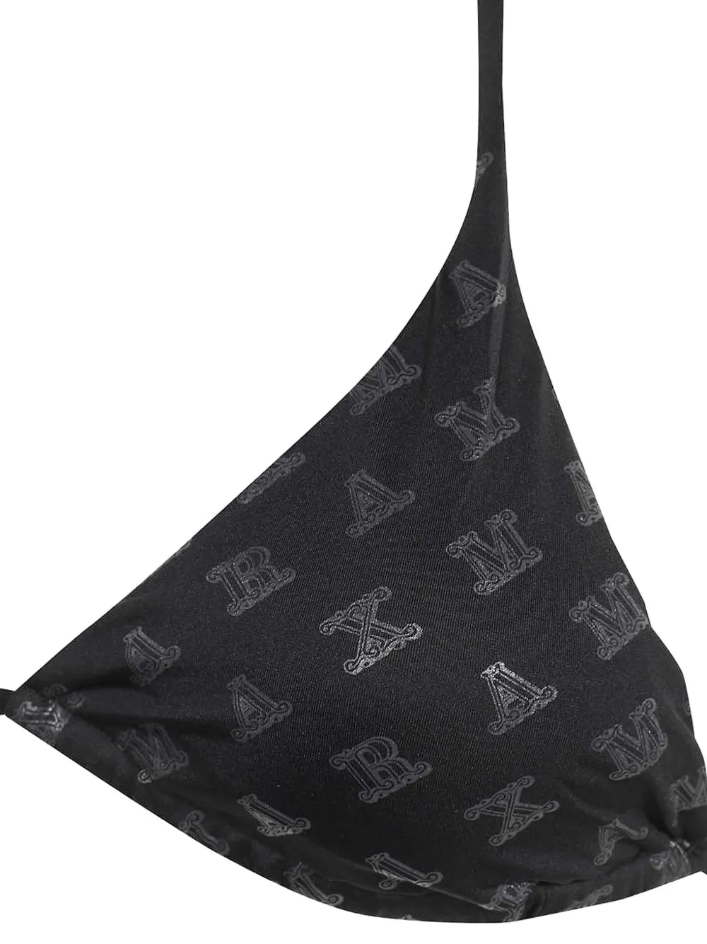 Max Mara Logo-print Triangle Bikini Top In Black