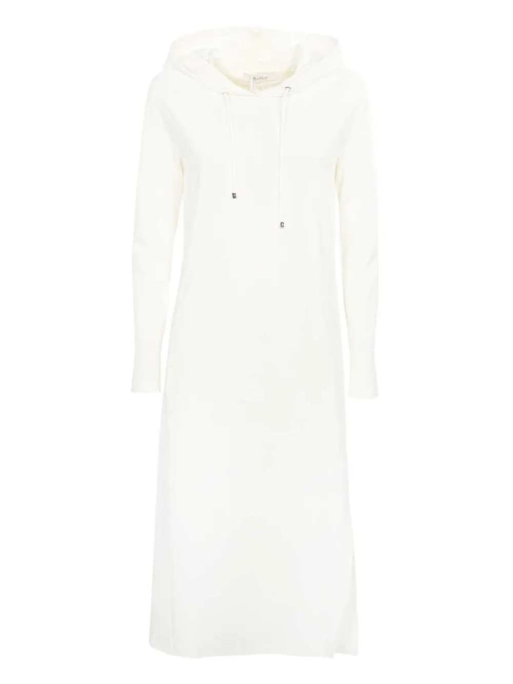 Max Mara hooded long-sleeve maxi dress Wit