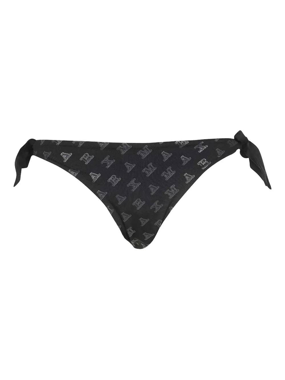 Max Mara logo-print tie-side bikini bottom - ブラック Max Mara logo-print tie-side bikini bottom - ブラック