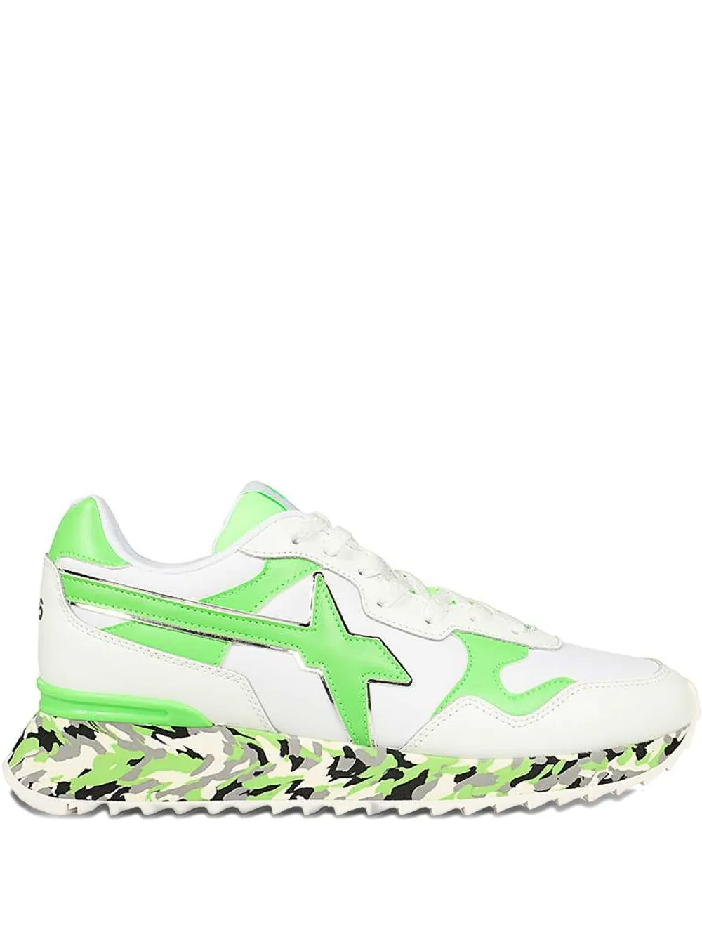 W6YZ camouflage leather sneakers Wit