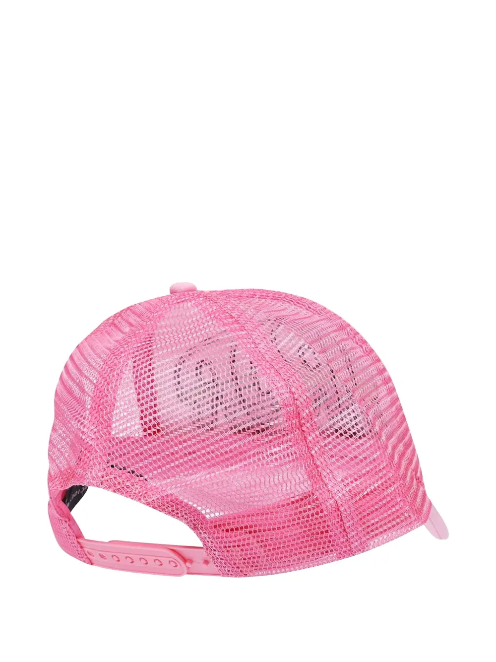 Who Decides War embroidered-patch trucker cap - Roze