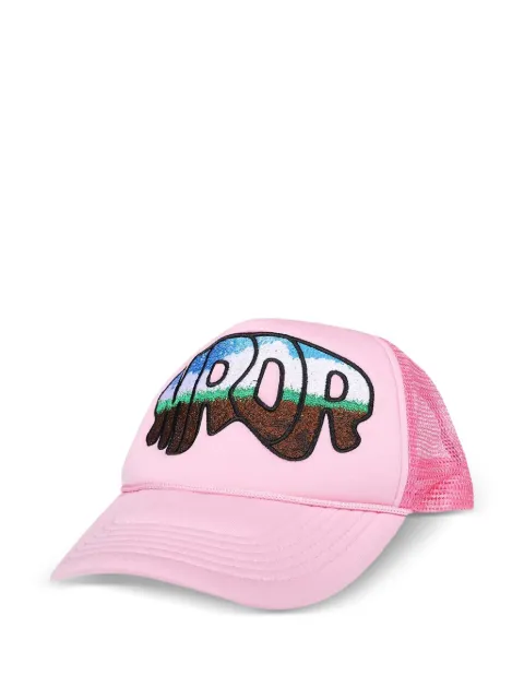 Who Decides War embroidered-patch trucker cap