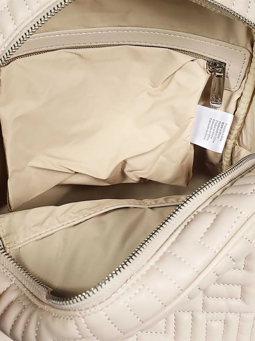 Ermanno Scervino Gewatteerde rugzak met monogram Beige