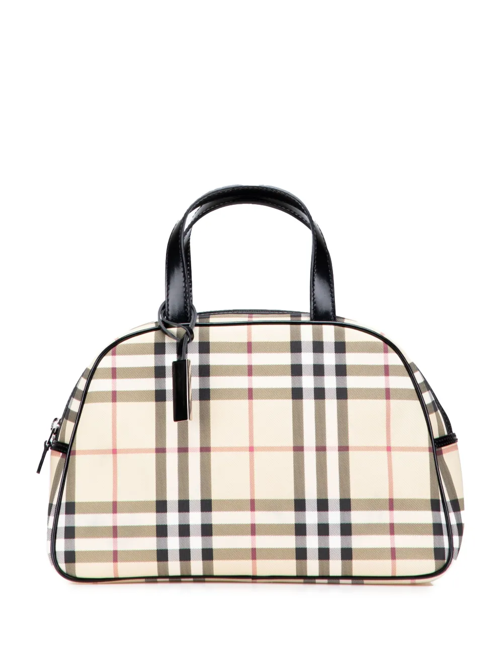 Pre-owned Burberry 2000-2017 House Check Canvas Handbag In Brown