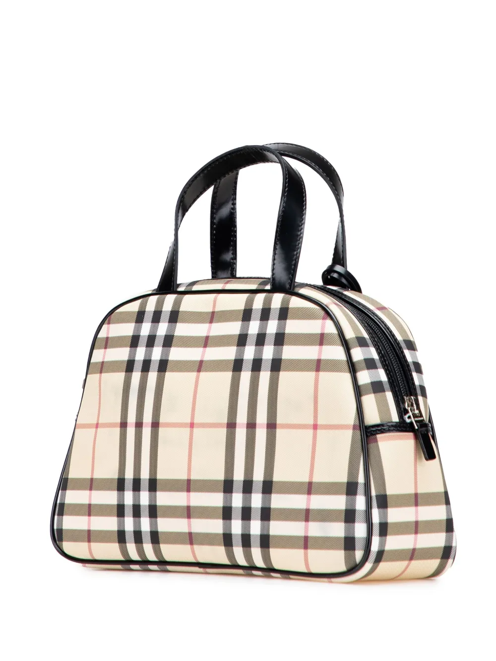 Pre-owned Burberry 2000-2017 House Check Canvas Handbag In Brown