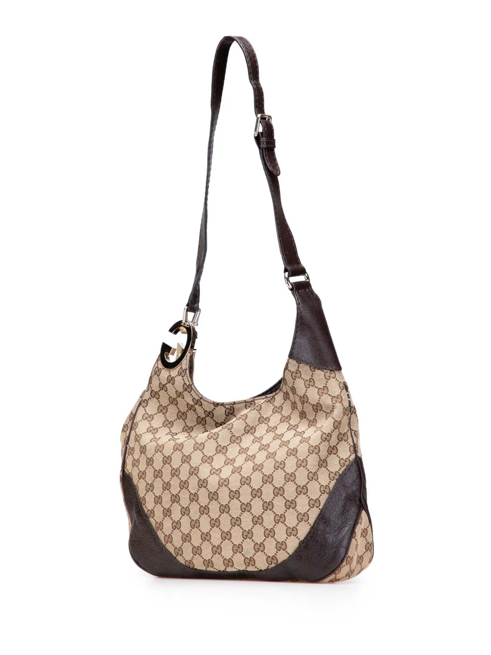 Pre-owned Gucci 2000-2015 Gg Canvas Charlotte Crossbody Bag In Brown