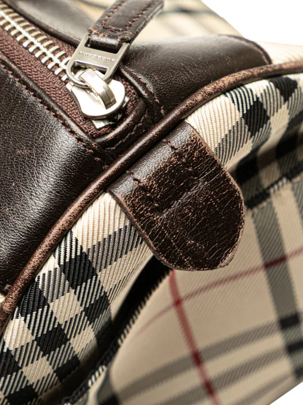 Burberry Pre-Owned 2000-2017 House Check Canvas Barrel Handbag