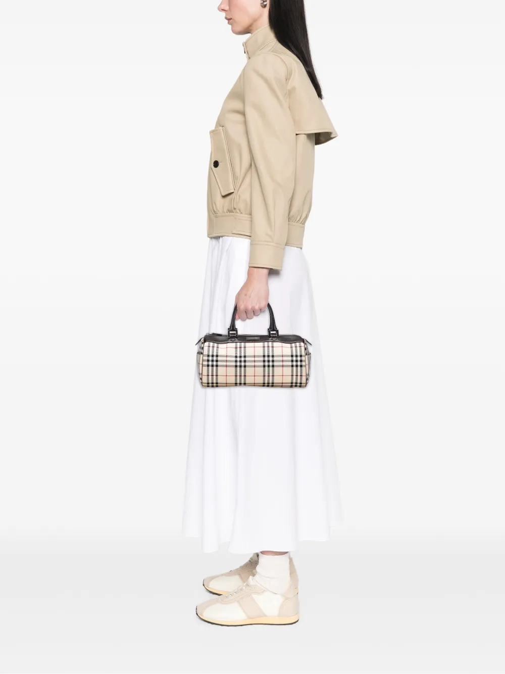 Burberry Pre-Owned 2000-2017 House Check Canvas Barrel handbag | Pre-Owned | Image 2