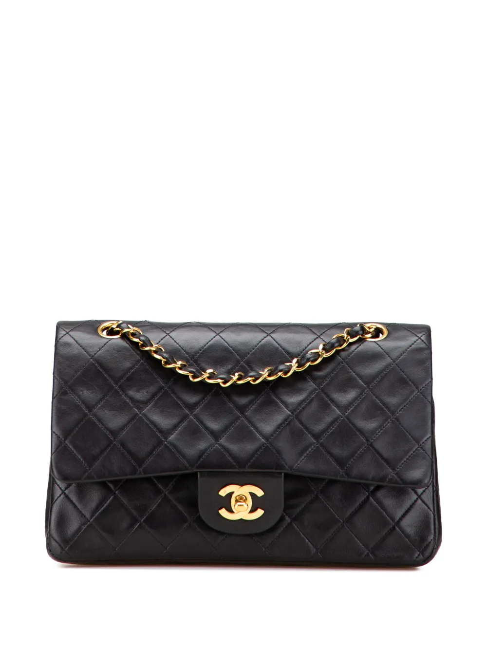 CHANEL Pre-Owned 1991-1994 Medium Classic Lambskin Double Flap shoulder bag | Black | Image 1