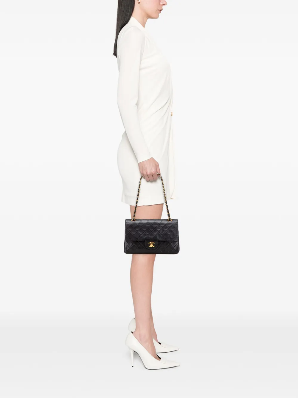 CHANEL Pre-Owned 1991-1994 Medium Classic Lambskin Double Flap shoulder bag | Pre-Owned | Image 2