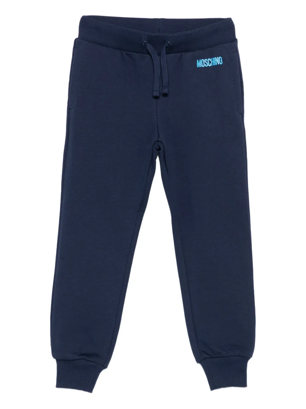 Moschino Kids Trainingsshorts met logoprint Blauw