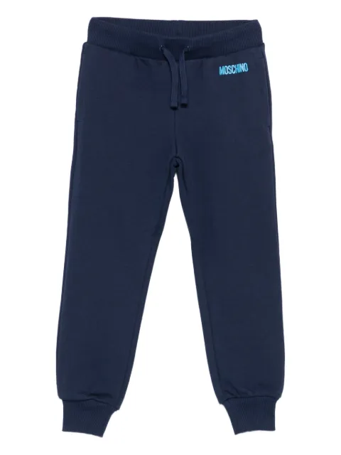 Moschino Kids logo-stamp track pants