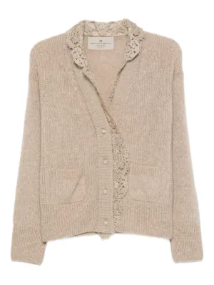 ERMANNO SCERVINO ブラウン レースデザイン ニット Ermanno Scervino(エルマンノ・シェルヴィーノ)ニット