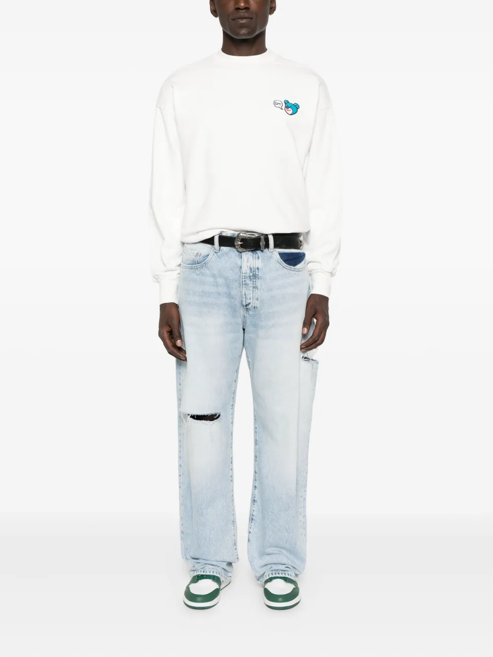 ICON DENIM distressed faded jeans - Blauw
