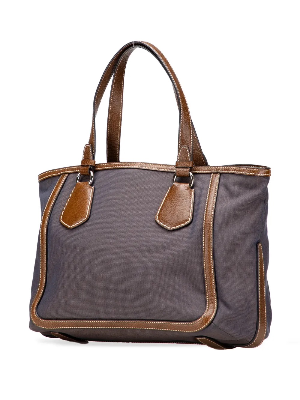 Pre-owned Celine 2007 Canvas Carriage Tote Bag In Brown