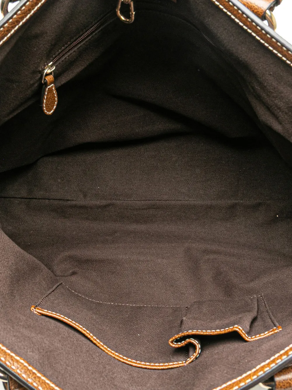 Pre-owned Celine 2007 Canvas Carriage Tote Bag In Brown
