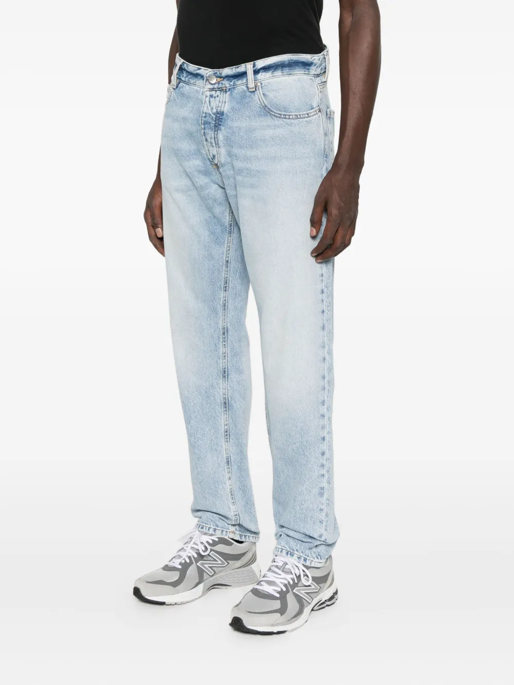 ICON DENIM light-wash five-pocket denim jeans Blauw