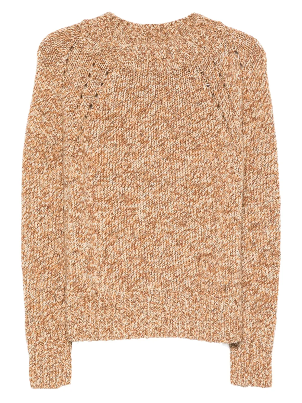 speckled round-neck sweater