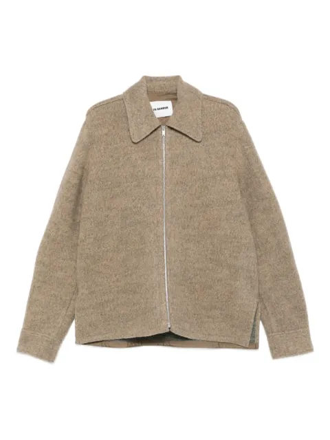 Jil Sander Wollen jack met ritssluiting en kraag