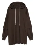 Rick Owens DRKSHDW double-layer hoodie - Brown